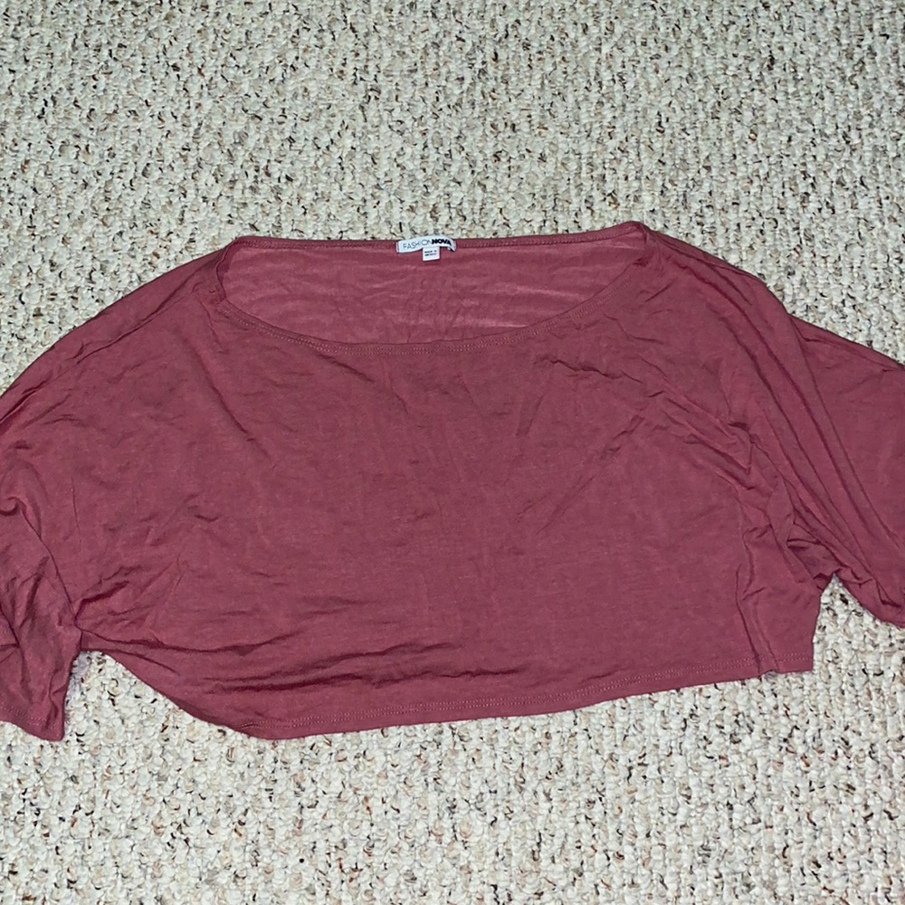 FASHION NOVA OFF THE SHOULDER CROP TOP